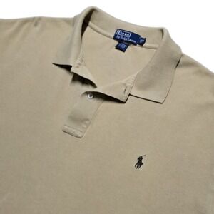 VTG Polo Ralph Lauren Polo Shirt Mens 2XB Creme Beige Pony